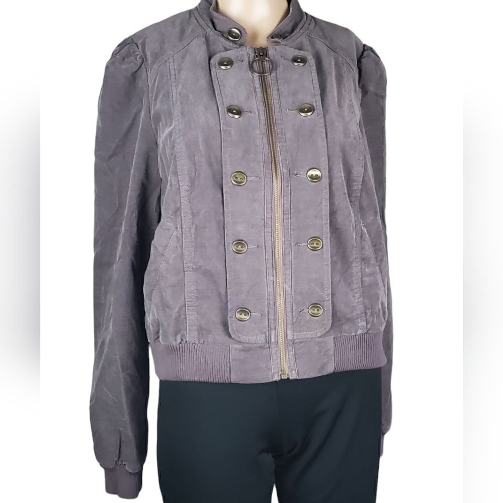 Women's purple brown Double-Breasted Jacket